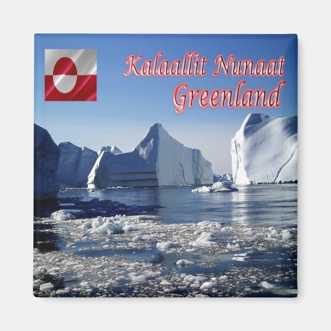 Aimant zGL010 GREENLAND, Icebergs, Frigo (Devant)