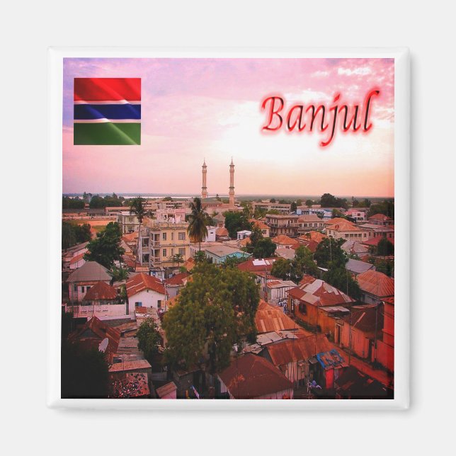 Aimant zGM005 BANJUL, Gambie, Afrique, Réfrigérateur (Devant)