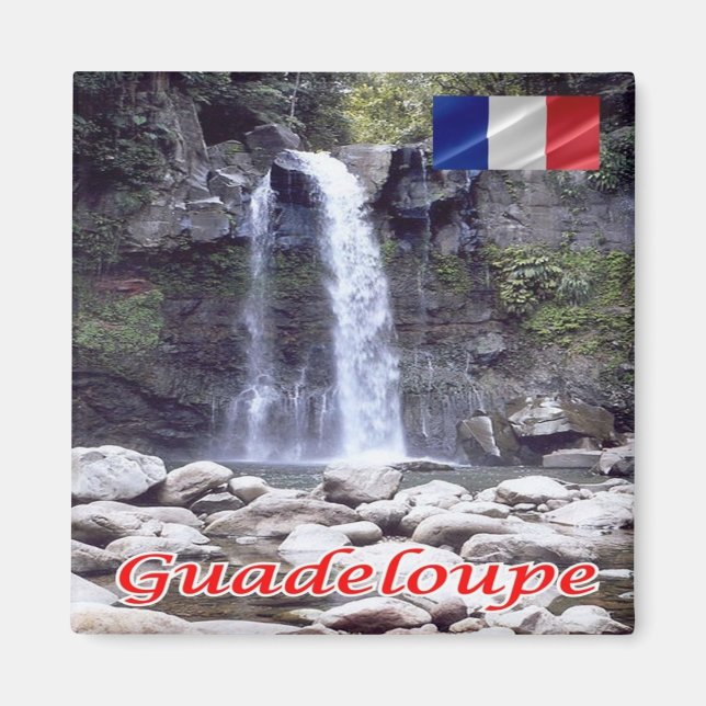 Aimant zGP005 GUADELOUPE, Carbet Falls, Amérique, Réfrigé (Devant)