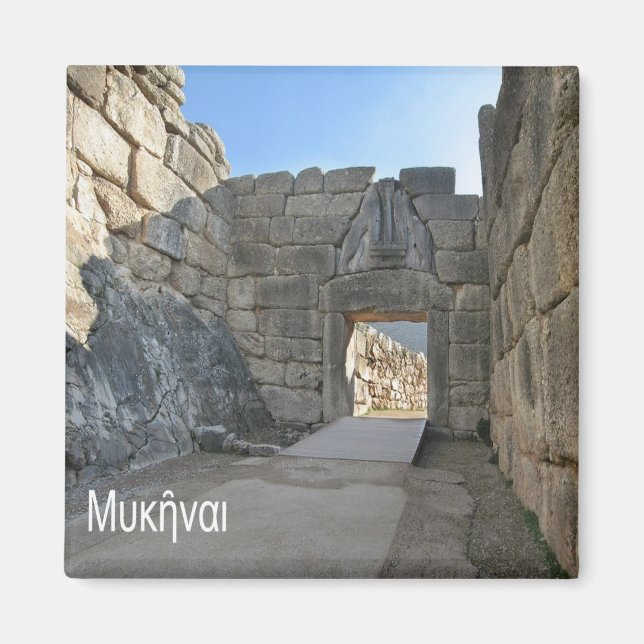 Aimant zGR051 MICENE Grèce, réfrigérateur (Devant)