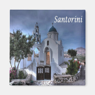 Aimant zGR092 Église SANTORINI Tous les Saints, Grèce,