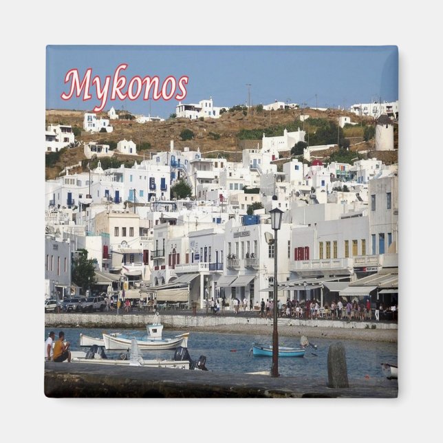 Aimant zGR104 MYKONOS - Ville Panorama - Grèce - Réfrigér (Devant)