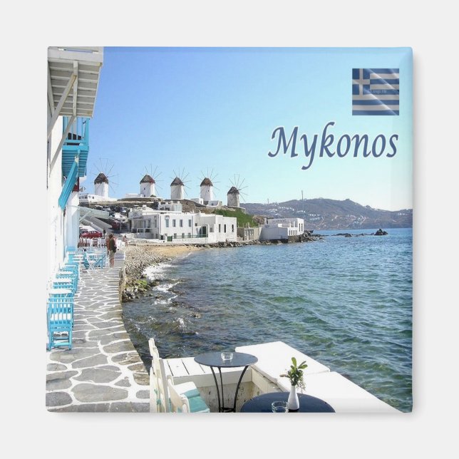 Aimant zGR108 MYKONOS - Petite Venise - Grèce - Réfrigéra (Devant)