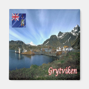Aimant zGS007 GRYTVIKEN, Géorgie du Sud, Amérique, Réfrig