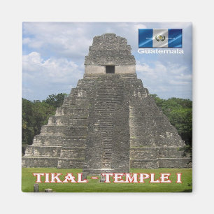 Aimant zGT010 TIKAL N.P. Temple I, Guatemala, Frigo