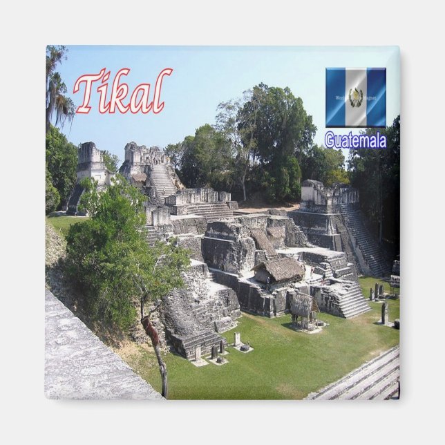 Aimant zGT011 TIKAL, Guatemala, Amérique, réfrigérateur (Devant)