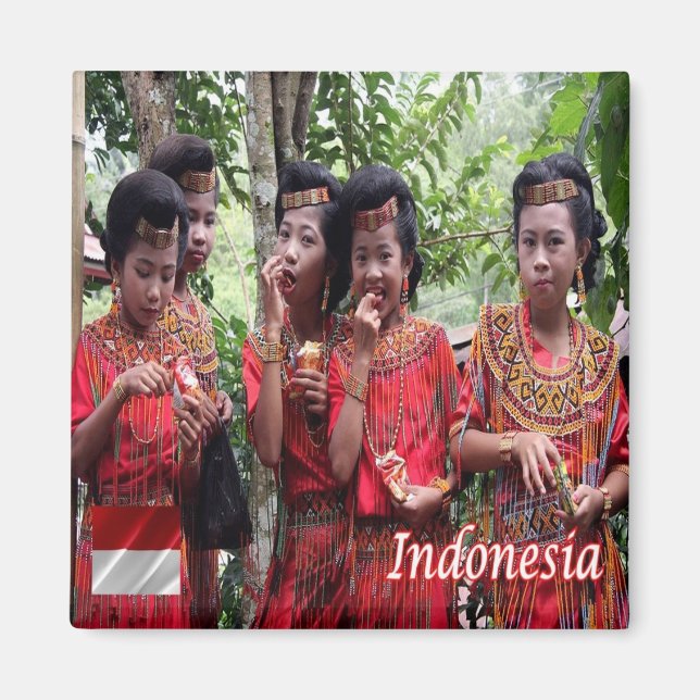 Aimant zID009 Indonesian GIRLS, Indonésie, Asie, Fridge (Devant)