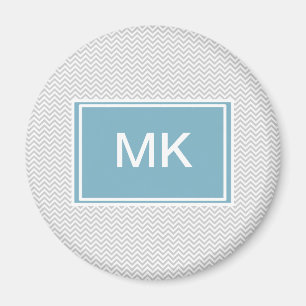 Aimant Zigzag gris simple