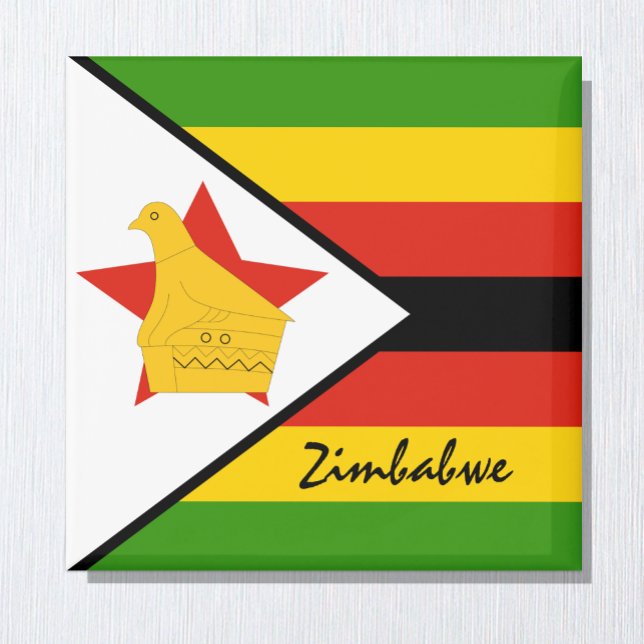 Aimant Zimbabwe flag & Africa holiday/sports (Créateur téléchargé)
