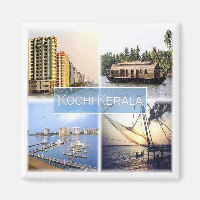 Aimant zIN008 KOCHI COCHIN KERALA, Inde, Asie, Frigo (Devant)