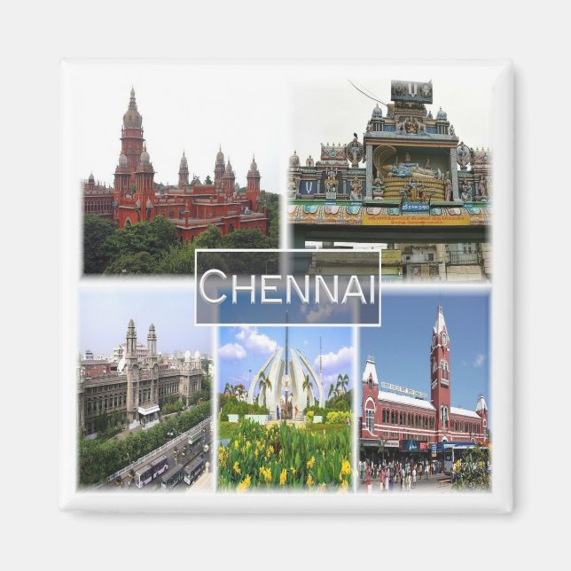 Aimant zIN012 CHENNAI MADRAS, Inde, Asie, Fridge (Devant)