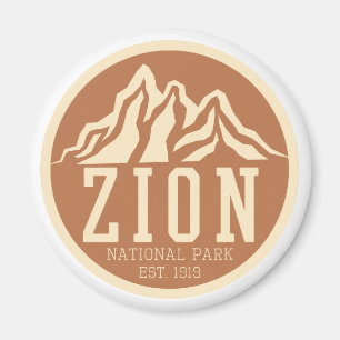 Aimant Zion National Park Utah USA Outdoors Retro