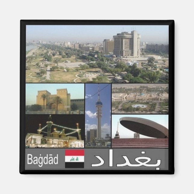 Aimant zIQ003 BAGDAD, Irak, Moyen-Orient, Asie, Frigo (Devant)
