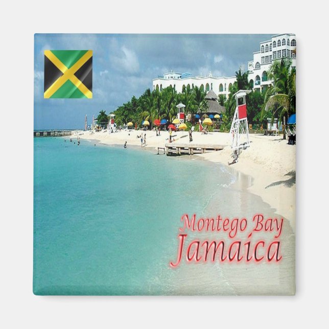 Aimant zJM011 JAMAICA, Montego Bay, Amérique, Frigo (Devant)
