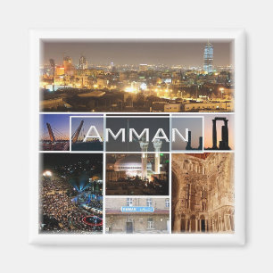Aimant zJO005 AMMAN panorama, Jordanie, Asie, Frigo