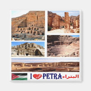 Aimant zJO020 j'aime PETRA, Jordanie, Asie, Fridge