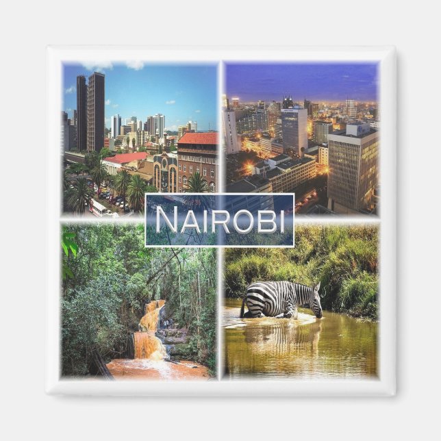 Aimant zKE028 NAIROBI, Mosaic, Kenya, Afrique, Réfrigérat (Devant)
