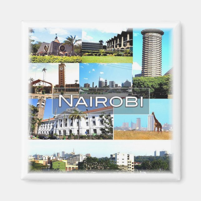 Aimant zKE029 NAIROBI, Mosaic, Kenya, Afrique, Réfrigérat (Devant)