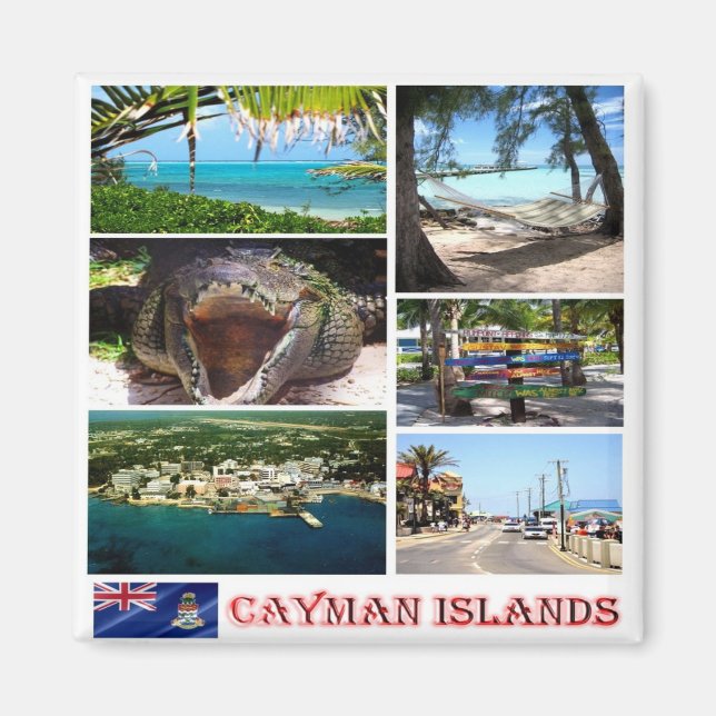 Aimant zKY002 ÎLES CAYMAN, Mosaïque, Amérique, Frigo (Devant)