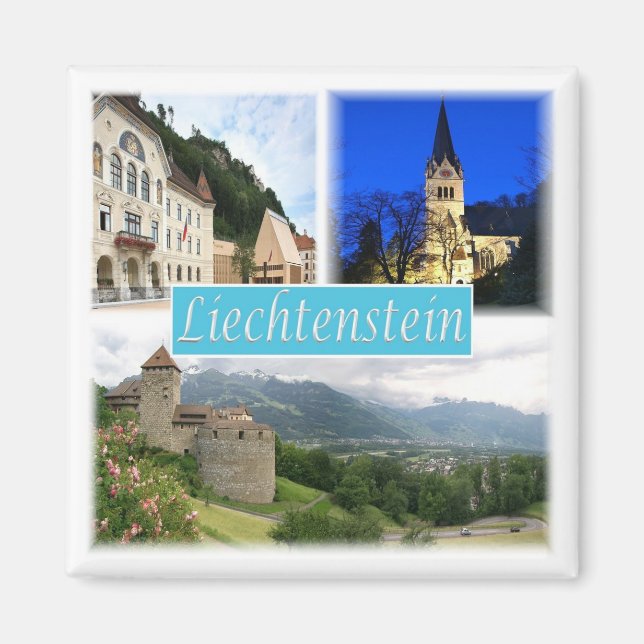 Aimant zLI003 VADUZ Liechtenstein, réfrigérateur (Devant)
