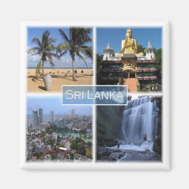 Aimant zLK004 SRI LANKA mosaïque, Asie, réfrigérateur (Devant)