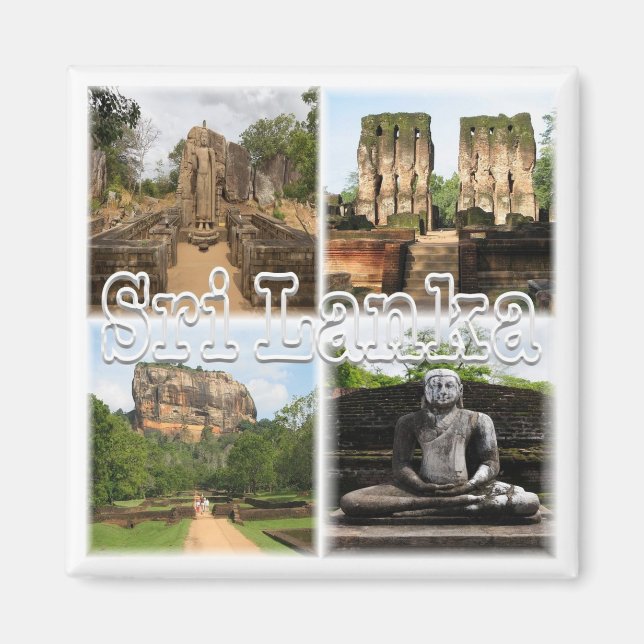 Aimant zLK006 SRI LANKA collage, Asie, Frigo (Devant)