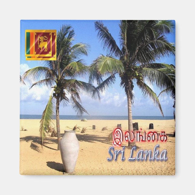 Aimant zLK008 NEGOMBO BEACH, Sri Lanka, Asie, Frigo (Devant)