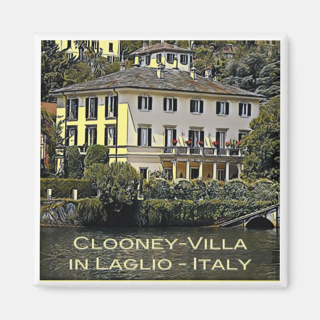 Aimant zLMD116 CLOONEY-VILLA Laglio Lake Côme, Réfrigérat (Devant)