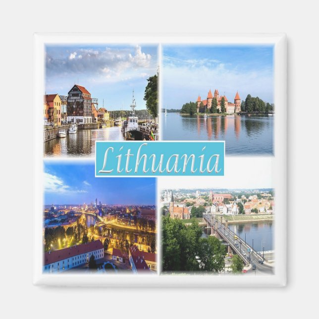 Aimant zLT003 LITUANIE, Europe, Réfrigérateur (Devant)