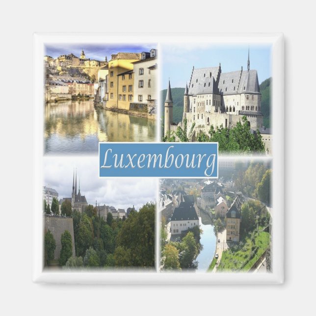 Aimant zLU003 LUXEMBOURG, réfrigérateur (Devant)