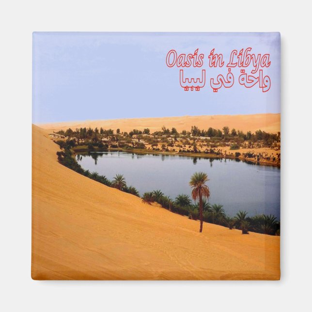 Aimant zLY008 OASIS, Libye, Afrique, Fridge (Devant)