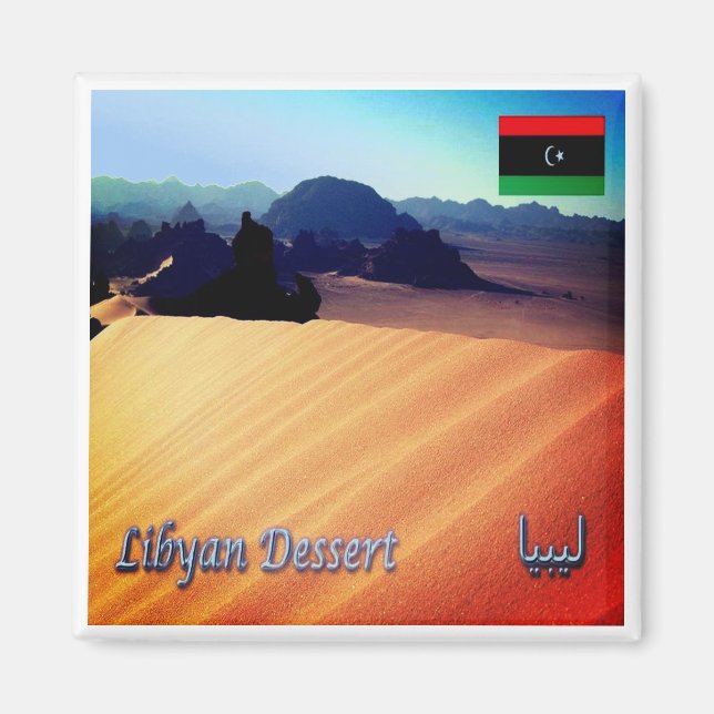 Aimant zLY009 LIBYA, Désert, Afrique, Réfrigérateur (Devant)