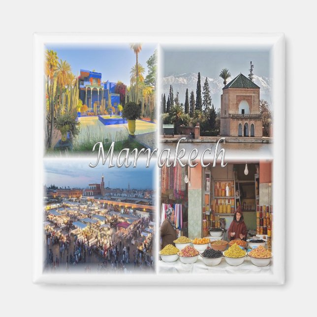 Aimant zMA017 MARRAKECH mosaïque, Maroc, Afrique, Fridge (Devant)