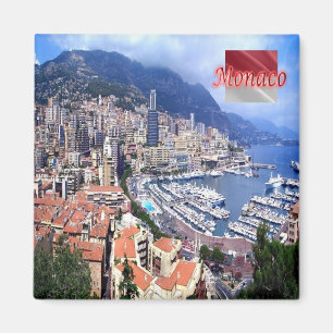 Aimant zMC005 PRINCIPALITÉ DU panorama MONACO, Réfrigérat