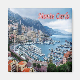 Aimant zMC018 MONTE CARLO Panorama, Monaco, Frigo