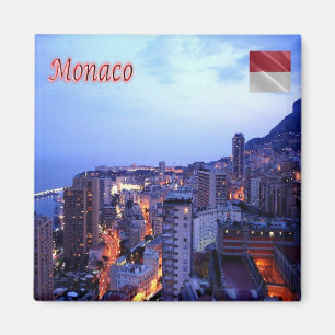 Aimant zMC039 MONACO EN NUIT, Réfrigérateur