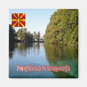 Aimant zMK007 Macédoine du Nord, panorama, Frigo