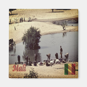 Aimant zML010 MALI, Panorama, Afrique, Réfrigérateur