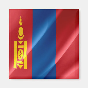 Aimant zMN002 portant un DRAPEAU MONGOL Mongolie,