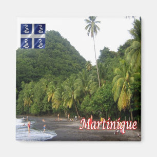Aimant zMQ009 MARTINIQUE, Anse Céron, plage de sable noir