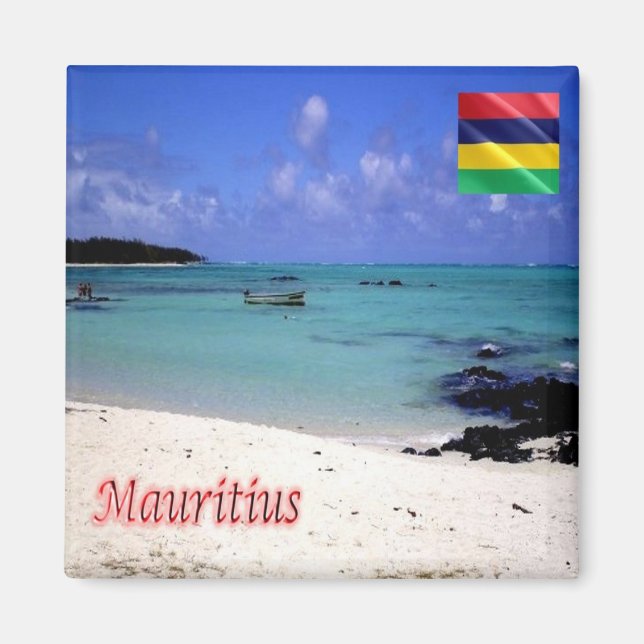 Aimant zMU026 MAURITIUS, Île aux Cerfs, Afrique, Réfrigér (Devant)