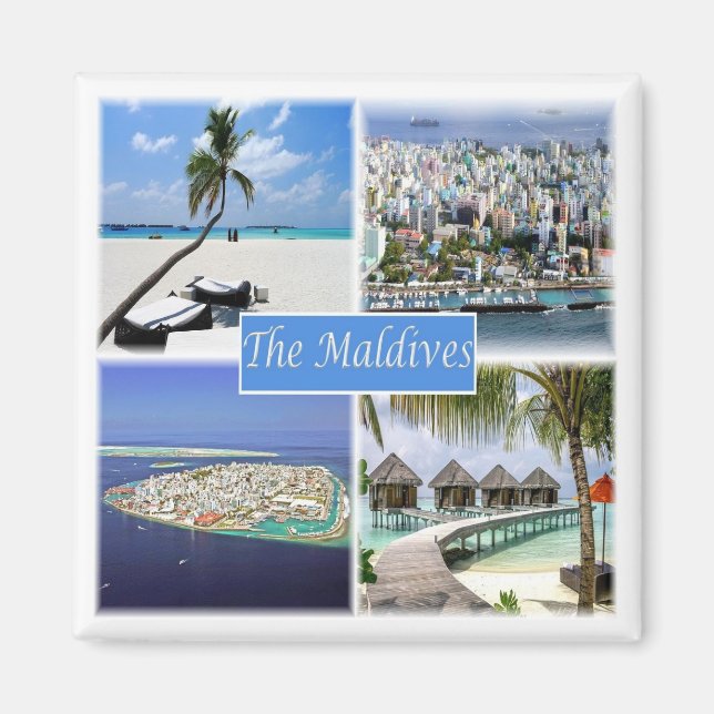 Aimant zMV003 MALDIVES, mosaïque, Fridget (Devant)