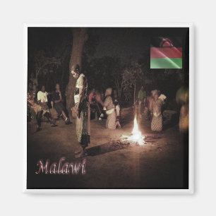 Aimant zMW003 MALAWI, Danse folklorique, Afrique, Réfrigé