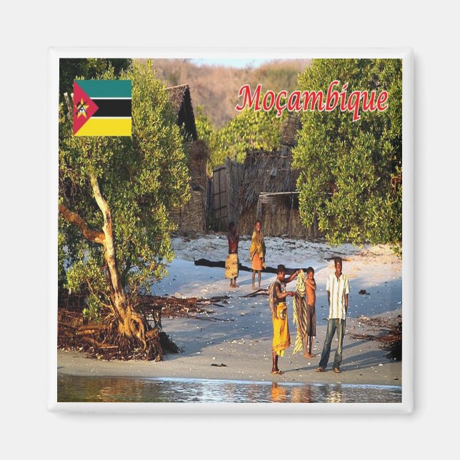 Aimant zMZ005 MOZAMBIQUE, Panorama, Afrique, Réfrigérateu (Devant)