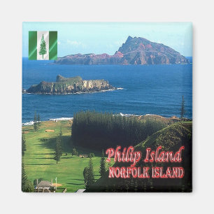 Aimant zNF009 PHILIP ISLAND, NORFOLK, Océanie, réfrigérat
