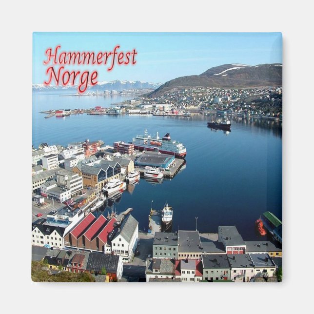 Aimant zNO016 HAMMERFEST, Norvège, Europe, Réfrigérateur (Devant)