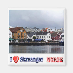 Aimant zNO027 STAVANGER "I Love", Norvège, Europe, Fridge