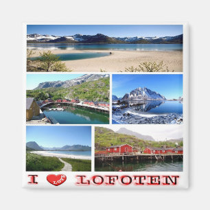Aimant zNO037 LOFOTEN "I Love", Norvège, Europe, Fridge