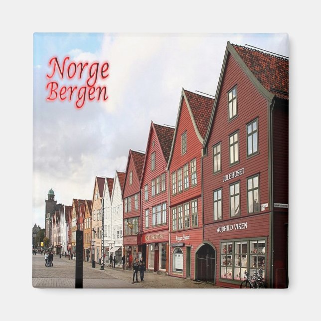 Aimant zNO073 BERGEN BRYGGEN, Norvège, Europe, Fridge (Devant)