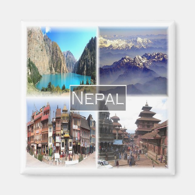 Aimant ZNP009 collage NEPAL, Asie, Frigo (Devant)